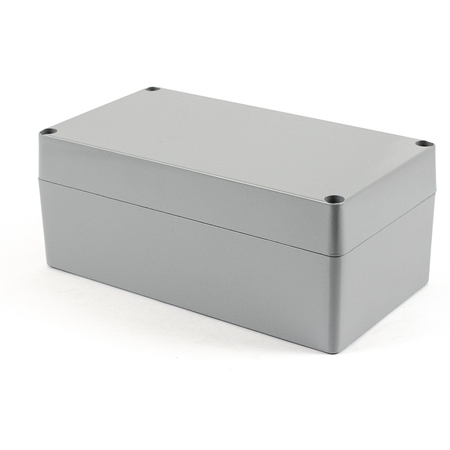 HAMMOND MFG. Diecast Aluminum Enclosure, NEMA 4X/6, 120 X 220 X 90 painted, RAL7001 gray 1590Z155GY